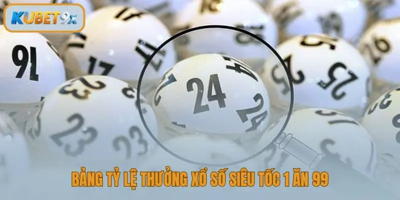 Cập nhật tỷ lệ thưởng xổ số siêu tốc 1 ăn 99